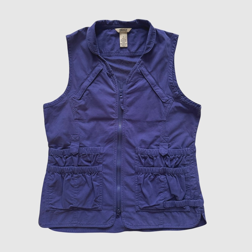 Duluth Trading Co Womens Purple Utility Fishing Vest Mesh Back Gorpcore Small